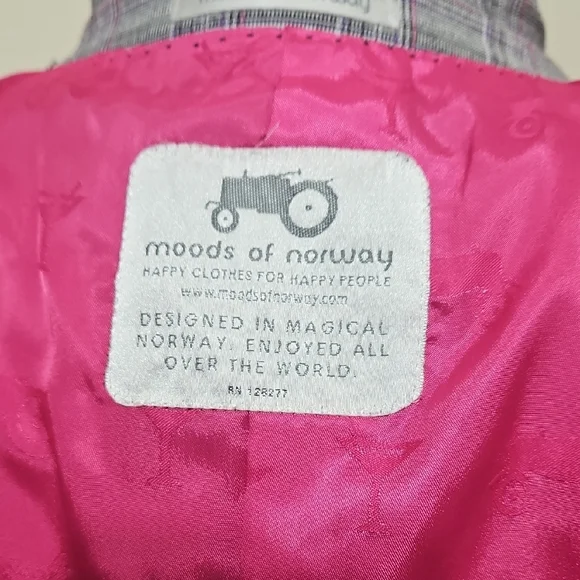 Moods of Norway Preppy Academia Blazer with Subtle Plaid Pattern